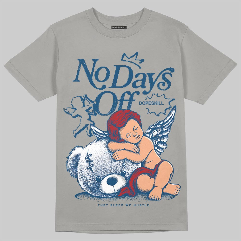 Jordan 12 Retro French Blue (2025) DopeSkill T-Shirt New No Days Off Graphic Streetwear - gravel