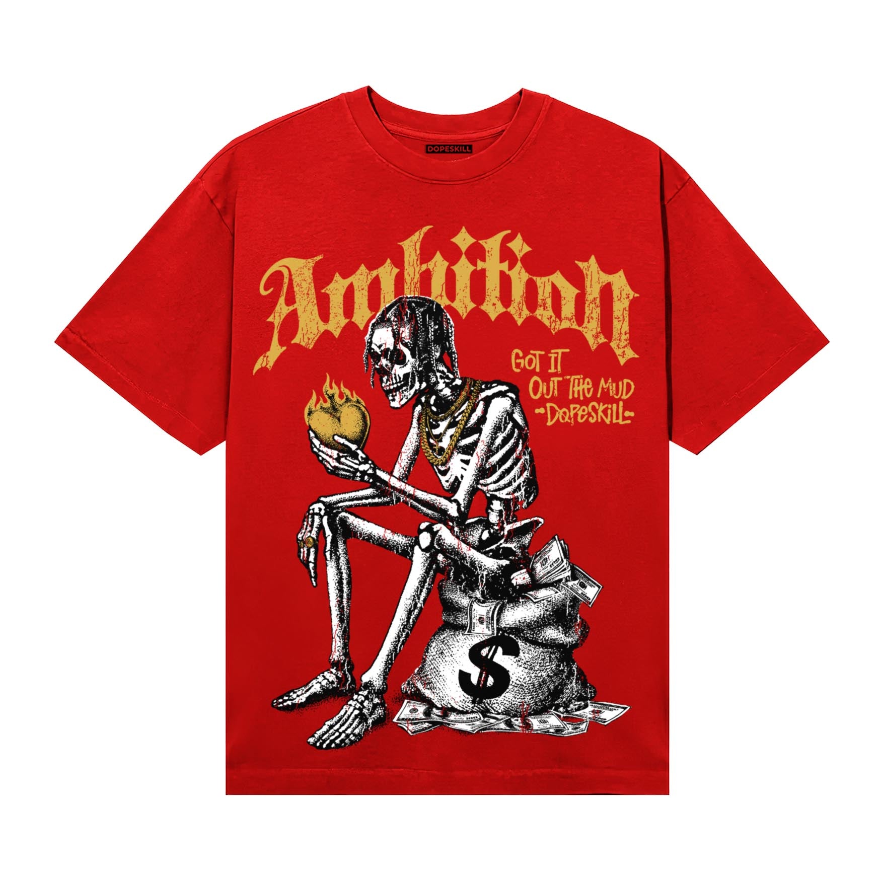 Red Sneakers DopeSkill T-Shirt Ambition Graphic Streetwear - Red