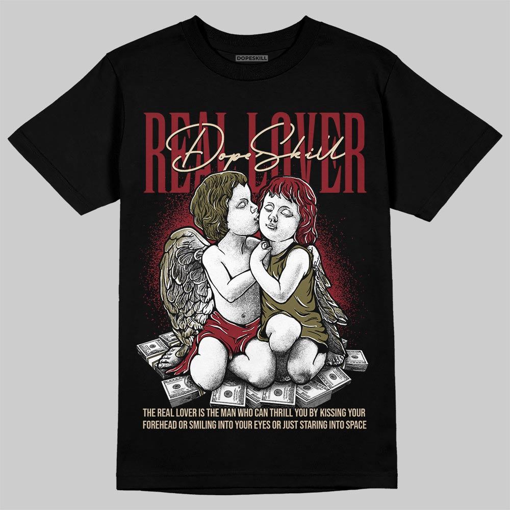 SB Dunk Low “Dark Team Red/Olive Flak” DopeSkill T-Shirt Real Lover Graphic Streetwear - Black