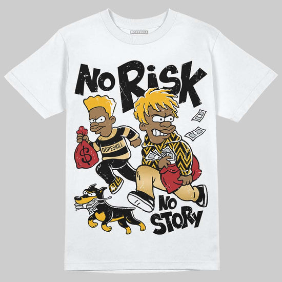 Jordan 12 Retro 'Taxi' 2025 DopeSkill T-Shirt No Risk No Story Graphic Streetwear - White
