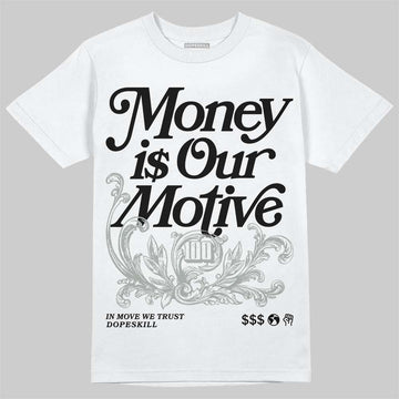 New Balance 1906R ‘White Gold’ DopeSkill T-Shirt Money Is Our Motive Typo Graphic Streetwear - White