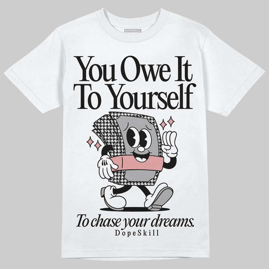 Harris Tweed x Wmns Dunk Low 'Black Phantom' DopeSkill T-Shirt Owe It To Yourself Graphic Streetwear - White