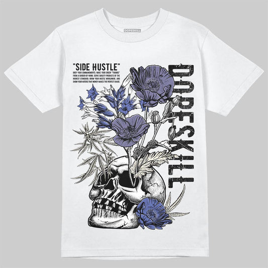 Air Max 90 x Patta Sapphire and Particle Grey DopeSkill T-Shirt Side Hustle Graphic Streetwear - White