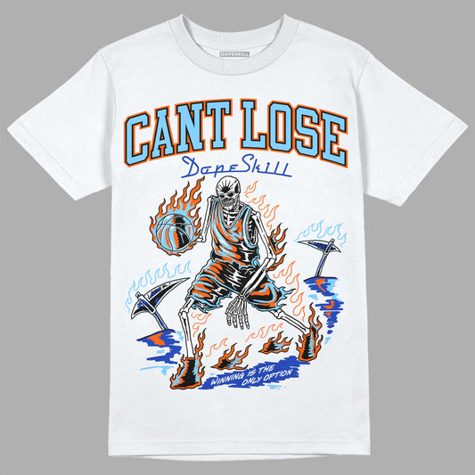 Dunk Low Futura University Blue DopeSkill T-Shirt Cant Lose Graphic Streetwear - White