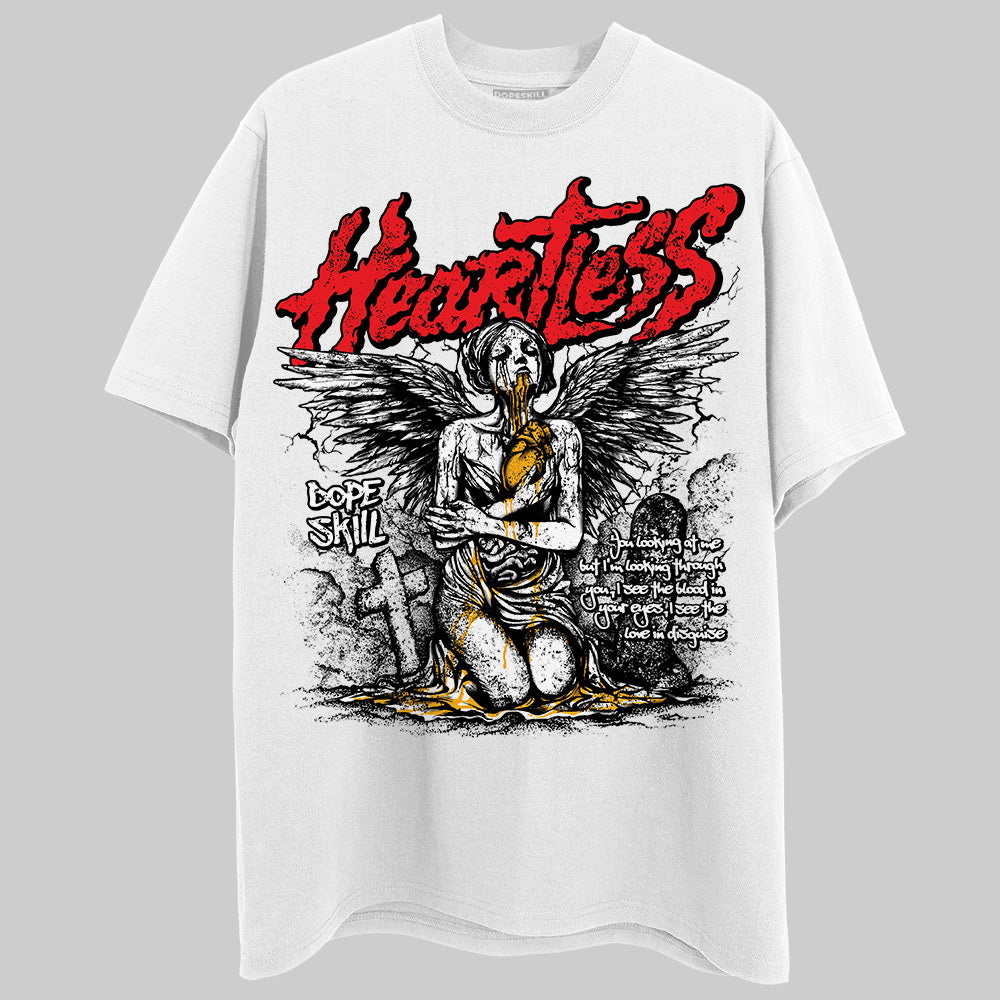 Red Sneakers DopeSkill T-Shirt Heartless Graphic Streetwear - White