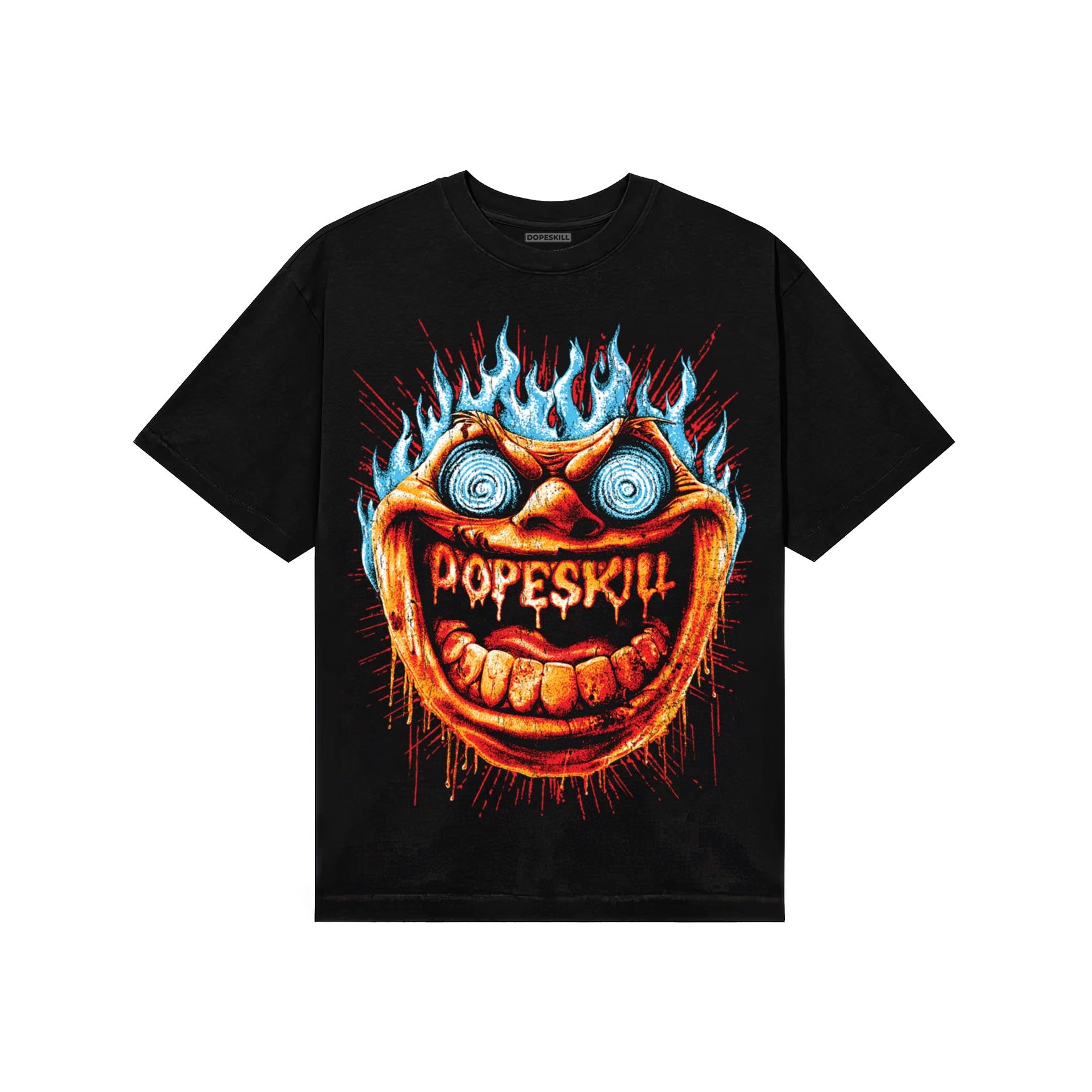 Red Sneakers DopeSkill T-Shirt Hellfire Graphic Streetwear - black