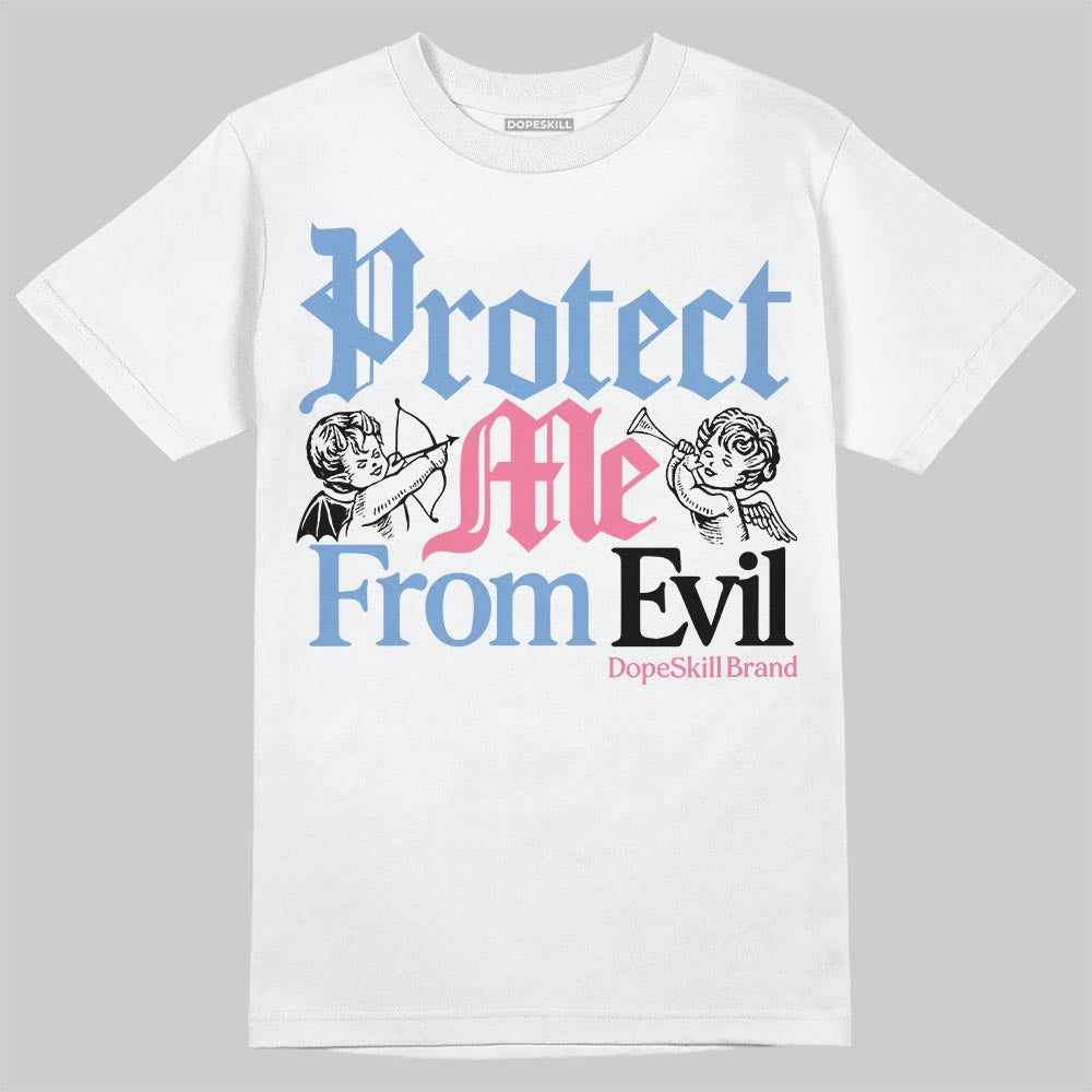 Jordan 1 High OG "Self-Expression" DopeSkill T-Shirt Protect Me From Evil Graphic Streetwear - White