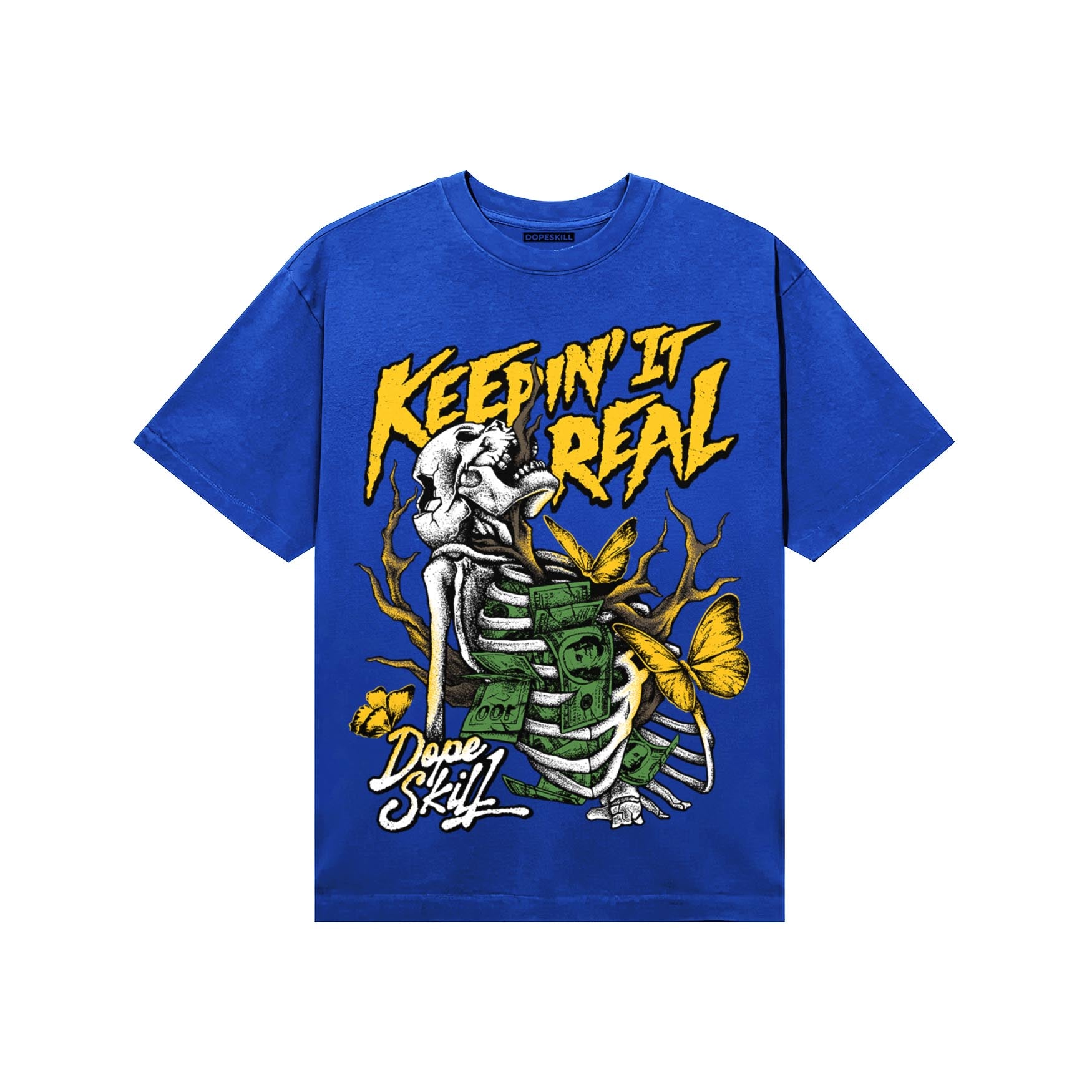 Royal Blue Sneakers DopeSkill T-Shirt Keepin' It Real Graphic Streetwear - Royal