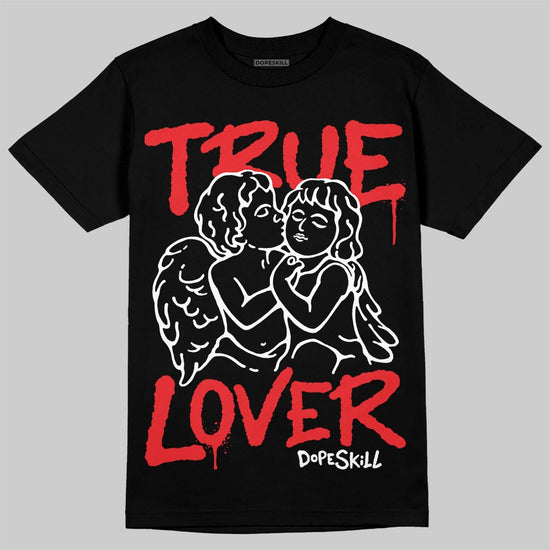 Red Sneakers DopeSkill T-Shirt True Lover Graphic Streetwear - black