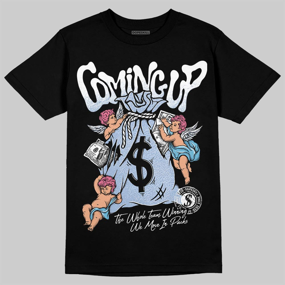 Jordan 3 GS “Cobalt Bliss” DopeSkill T-Shirt Money Bag Coming Up Graphic Streetwear - Black