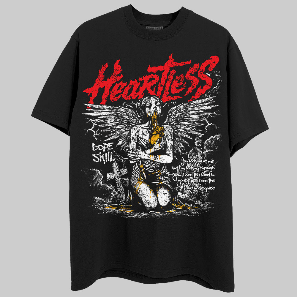 Red Sneakers DopeSkill T-Shirt Heartless Graphic Streetwear - Black