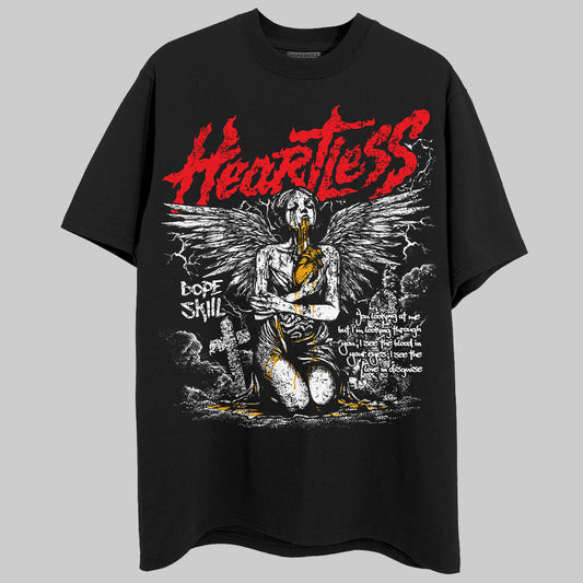 Red Sneakers DopeSkill T-Shirt Heartless Graphic Streetwear - Black