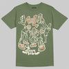 Jordan 3 “Medium Olive” aka “Family Affair” DopeSkill T-Shirt Real Y2K Players Graphic Streetwear - Military Green
