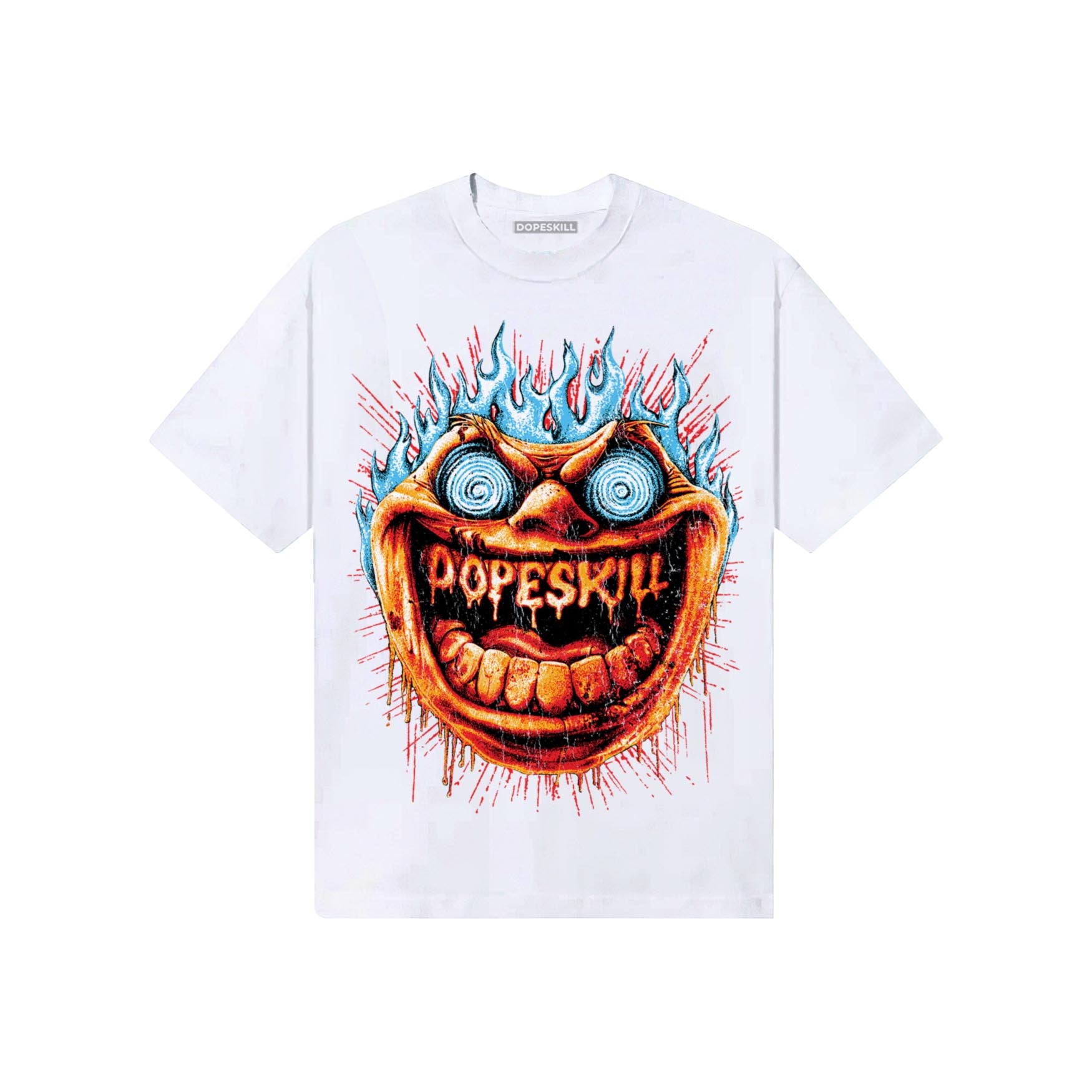 Red Sneakers DopeSkill T-Shirt Hellfire Graphic Streetwear - White