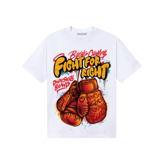Red Sneakers DopeSkill T-Shirt Fight For Right Graphic Streetwear - White