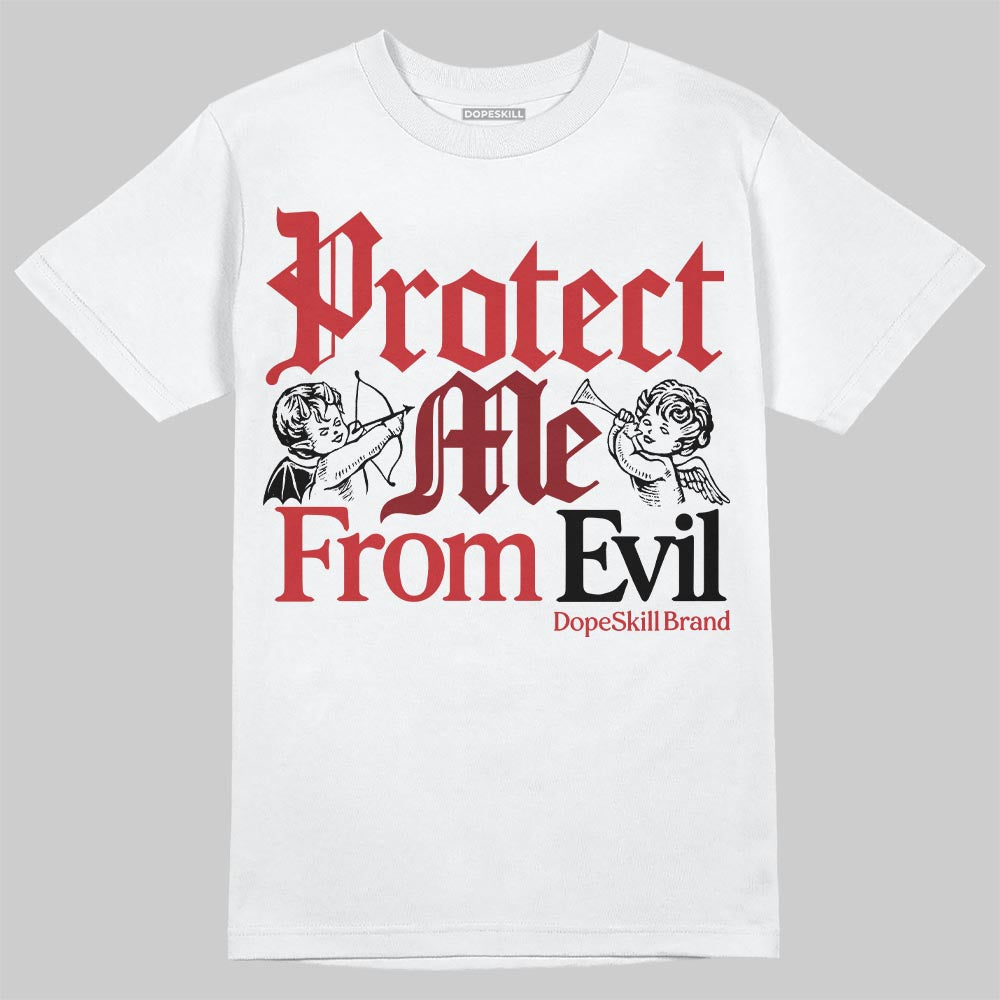 Air Foamposite One Cough Drop (2025) DopeSkill T-Shirt Protect Me From Evil Graphic Streetwear - White