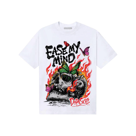 Red Sneakers DopeSkill T-Shirt Ease My Mind Graphic Streetwear - White