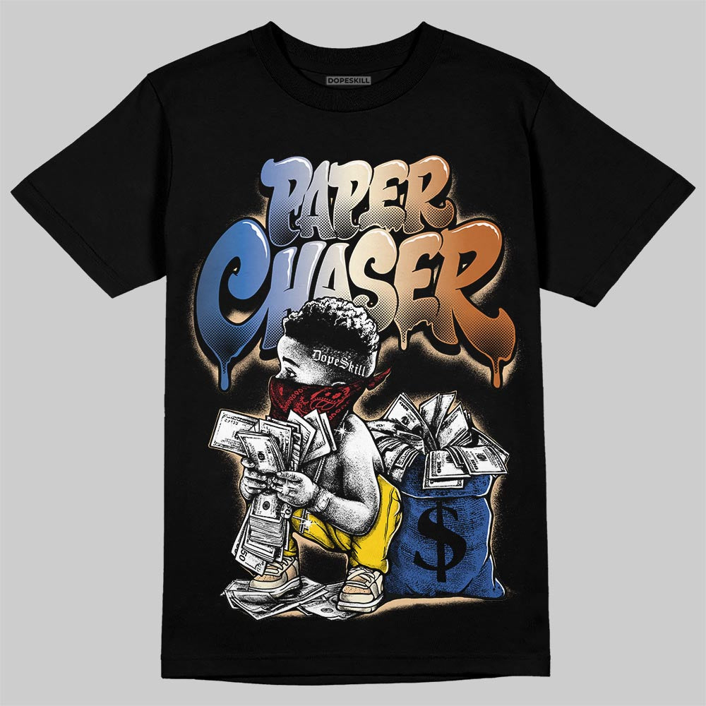 Jordan 17 Retro Low SP Infinite Archives DopeSkill T-Shirt Paper Chaser Boy Graphic Streetwear - Black