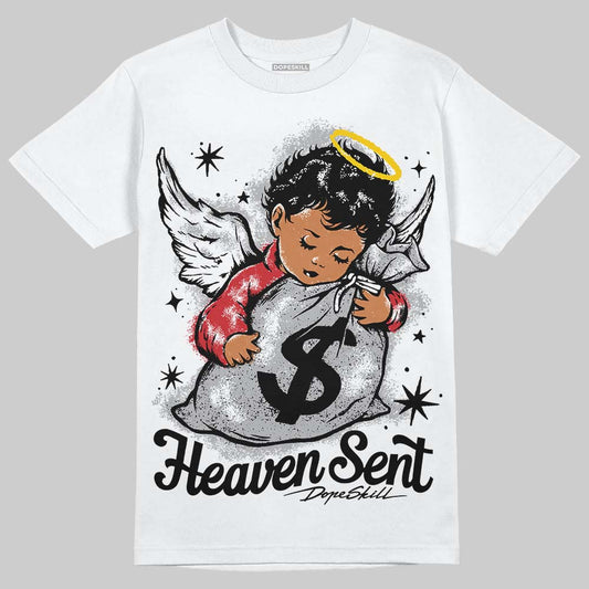Jordan 4 OG “White Cement” DopeSkill T-Shirt Heaven Sent Graphic Streetwear - White