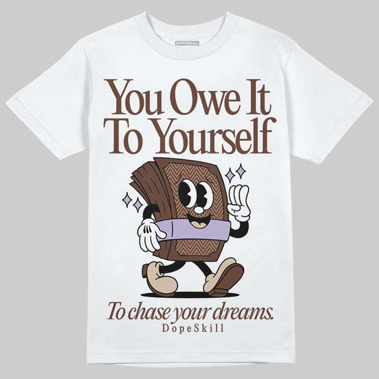 Harris Tweed x Wmns Dunk Low 'Sesame' DopeSkill T-Shirt Owe It To Yourself Graphic Streetwear - White