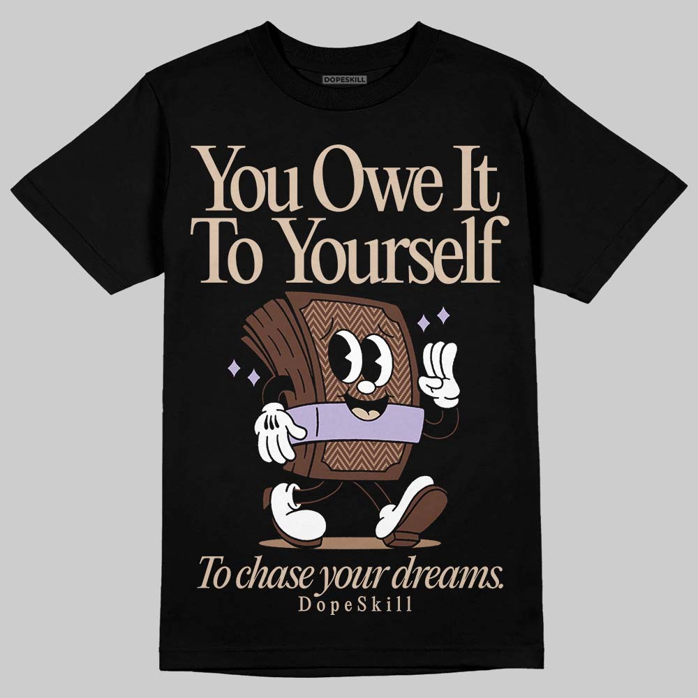 Harris Tweed x Wmns Dunk Low 'Sesame' DopeSkill T-Shirt Owe It To Yourself Graphic Streetwear - Black