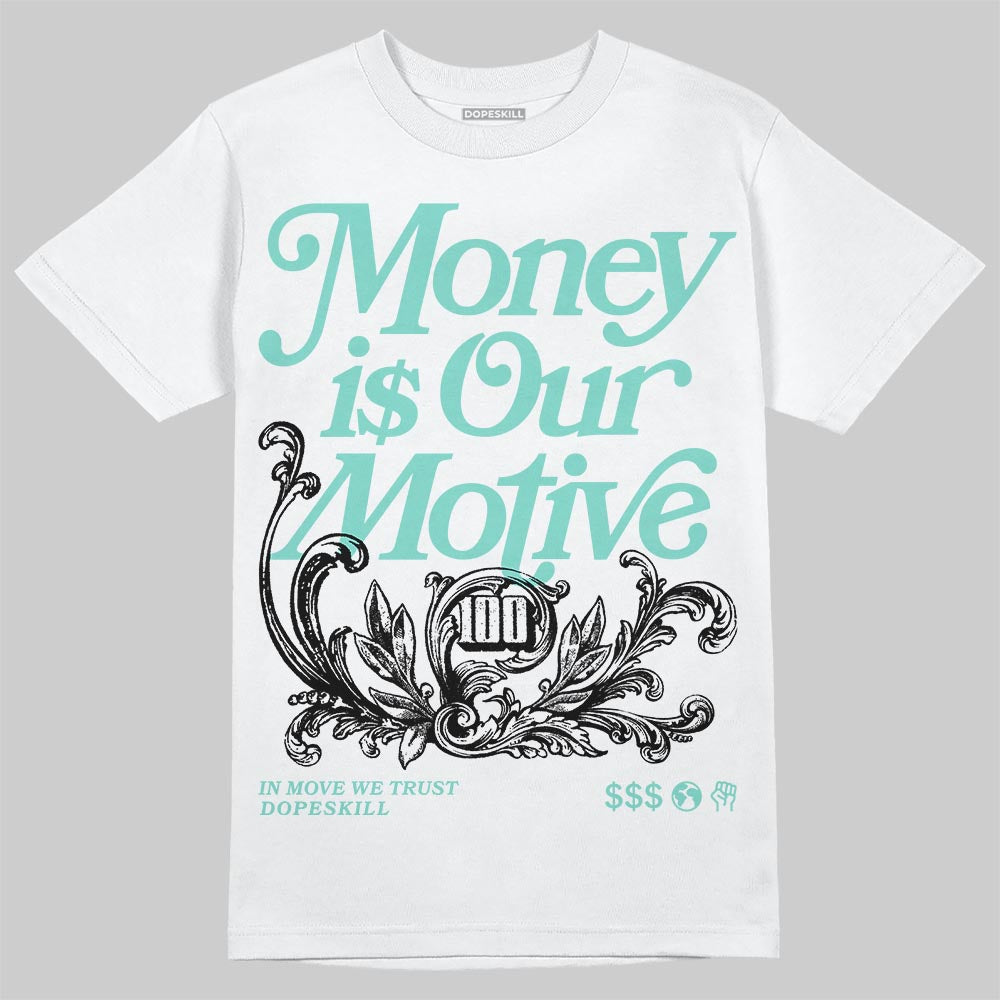Jordan 11 Low "Igloo" DopeSkill T-Shirt Money Is Our Motive Typo Graphic Streetwear - White
