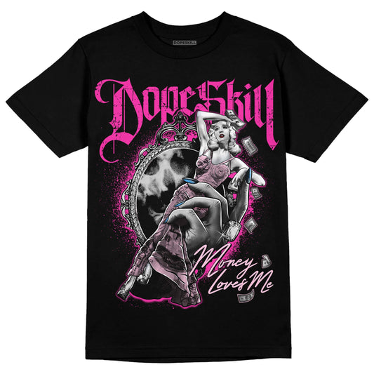 Pink Sneakers DopeSkill T-Shirt Money Loves Me Graphic Streetwear - Black