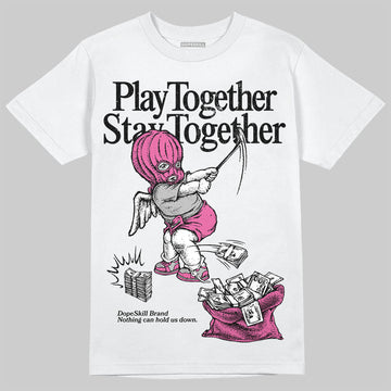 Asics Gel-Kayano 14 ‘Cream Sweet Pink’ DopeSkill T-Shirt Play together, Stay together Graphic Streetwear - White