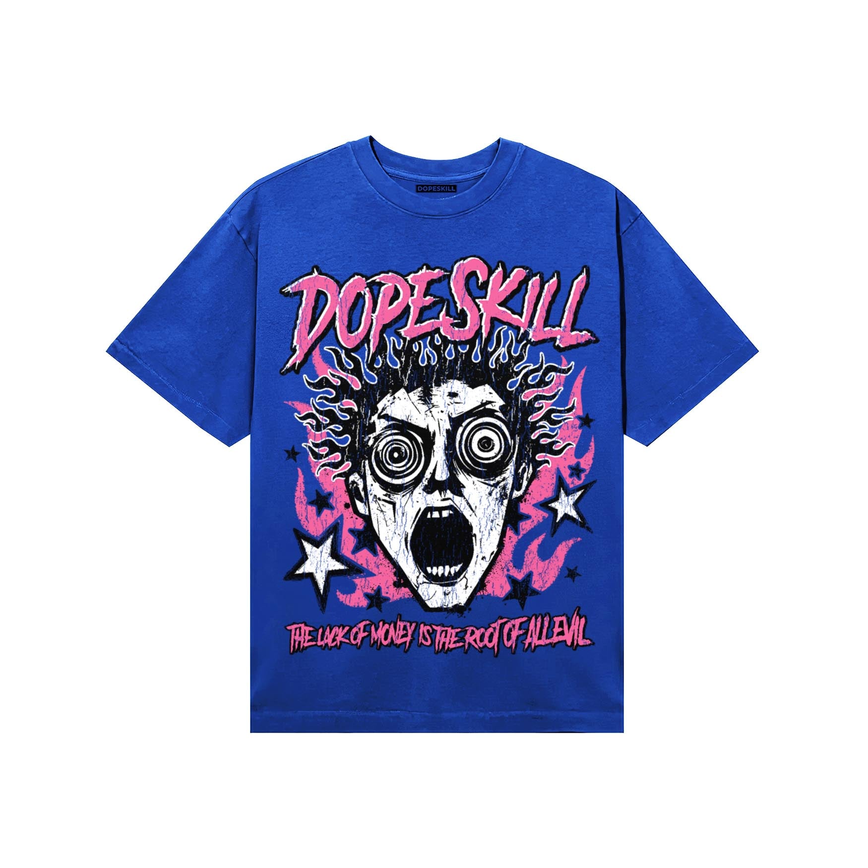 Royal Blue Sneakers DopeSkill T-Shirt Root of Evil Graphic Streetwear - Royal