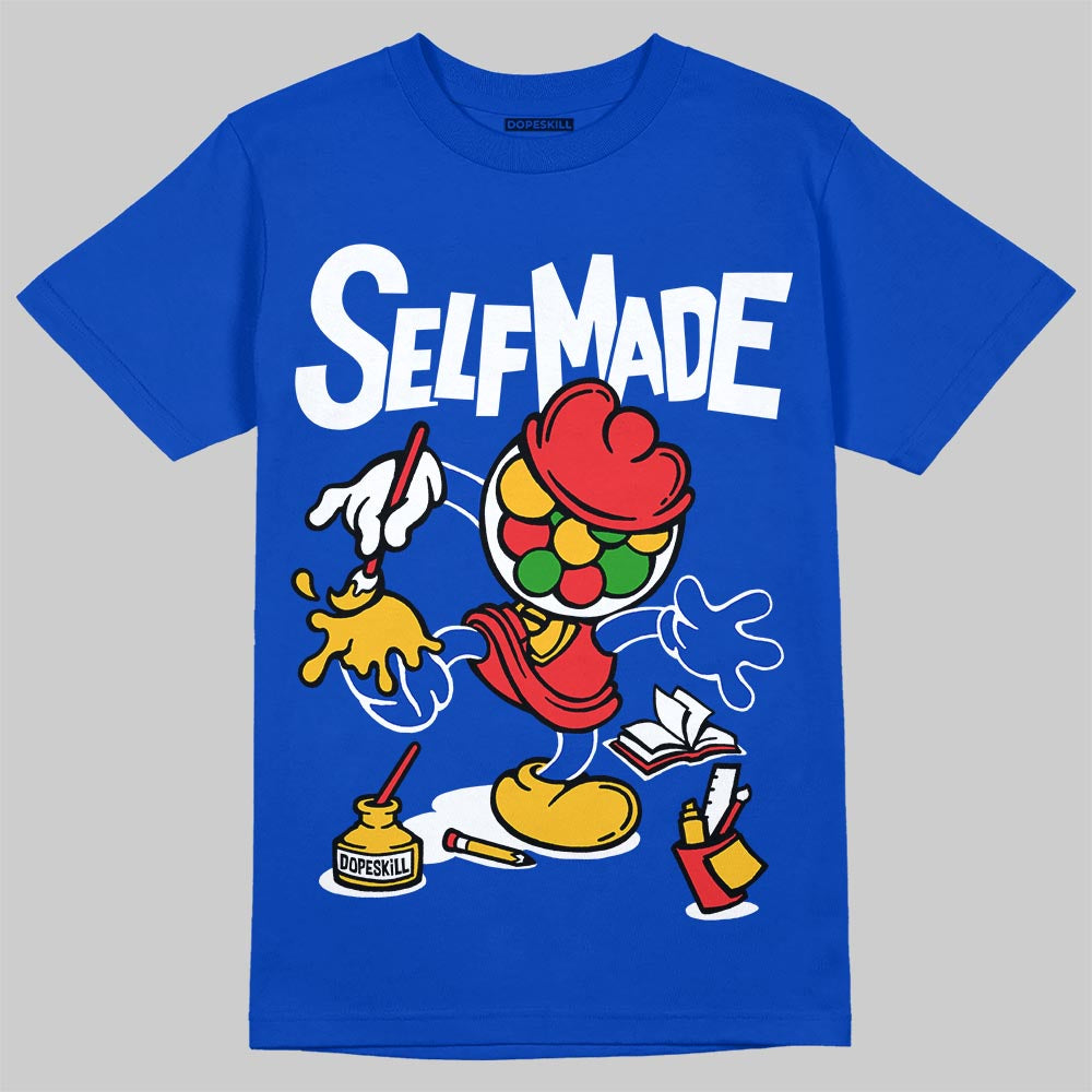 Royal Blue Sneakers DopeSkill T-Shirt Self Made Graphic Streetwear - Royal