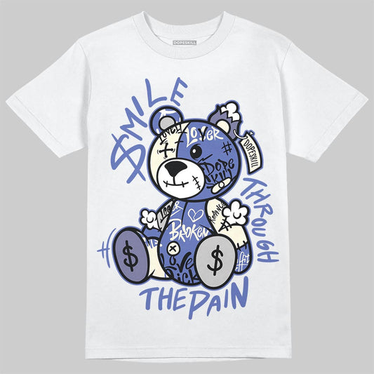 Air Max 90 x Patta Sapphire and Particle Grey DopeSkill T-Shirt Smile Through The Pain Graphic Streetwear - White