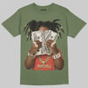 Jordan 3 “Medium Olive” aka “Family Affair” DopeSkill T-Shirt Rich Youth Graphic Streetwear - Military Green