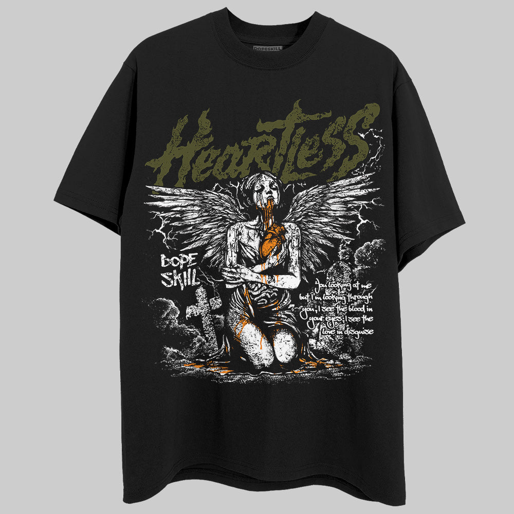 Jordan 5 "Olive" DopeSkill T-Shirt Heartless Graphic Streetwear - Black