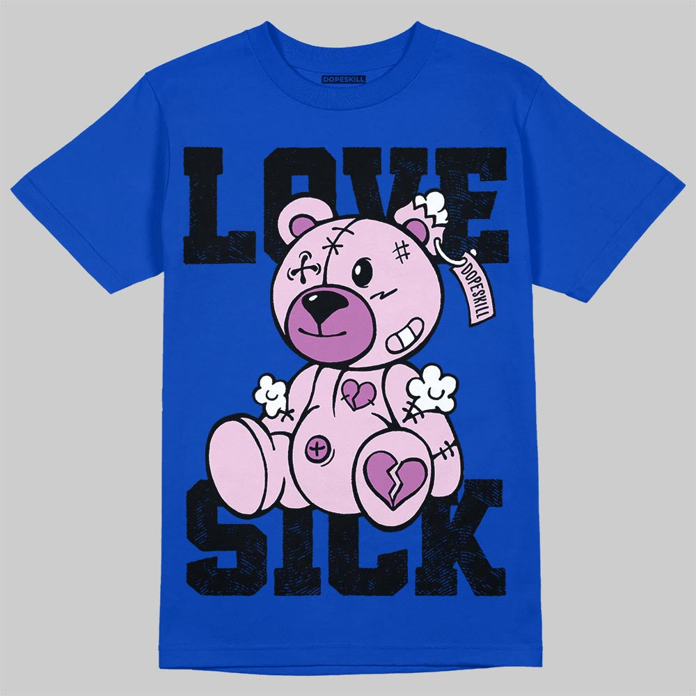Royal Blue Sneakers DopeSkill T-Shirt Love Sick Graphic Streetwear - Royal