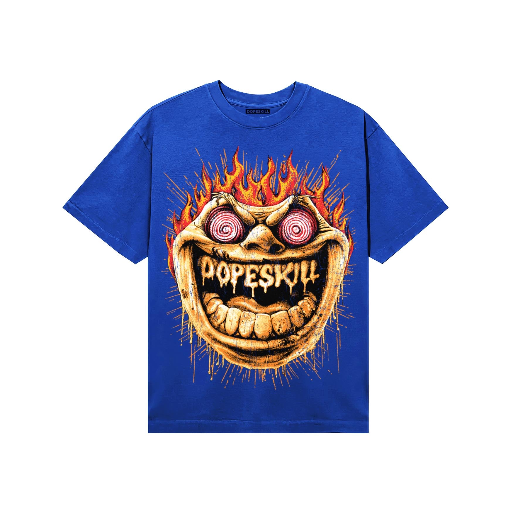 Royal Blue Sneakers DopeSkill T-Shirt Hellfire Graphic Streetwear - Royal