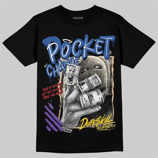 Jordan 17 Retro Low SP Infinite Archives DopeSkill T-Shirt Pocket Change Graphic Streetwear - Black