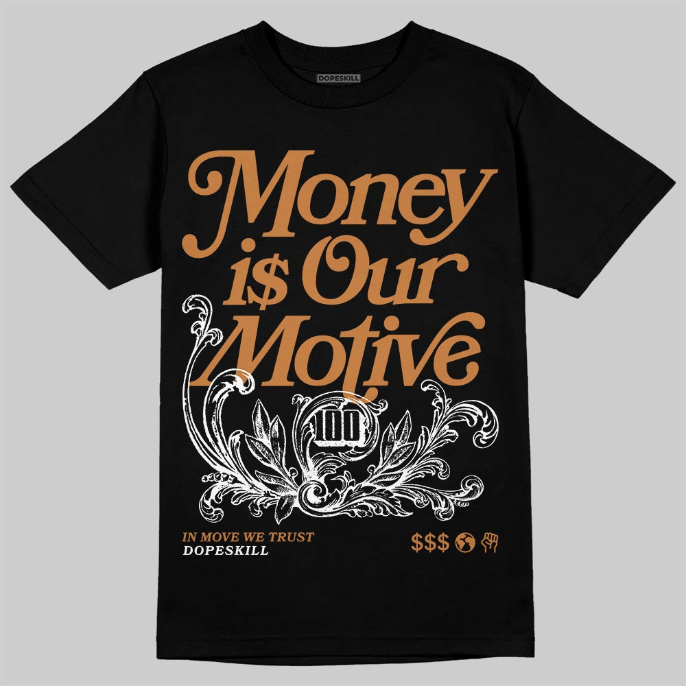 Jordan 14 Golf "US Open" DopeSkill T-Shirt Money Is Our Motive Typo Graphic Streetwear - Black