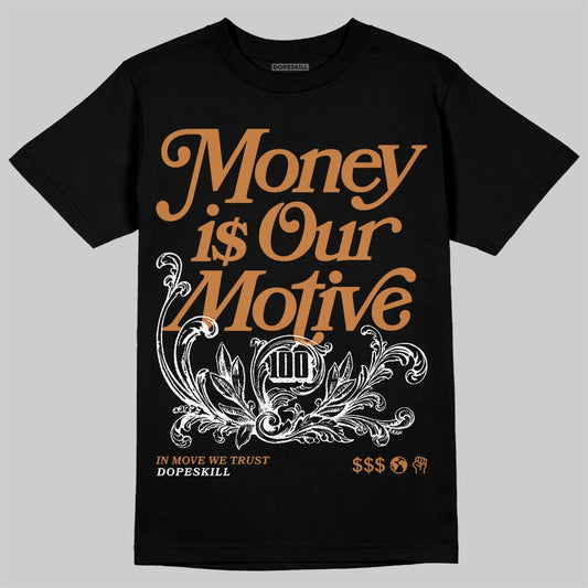 Jordan 14 Golf "US Open" DopeSkill T-Shirt Money Is Our Motive Typo Graphic Streetwear - Black