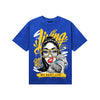 Royal Blue Sneakers DopeSkill T-Shirt Living My Best Life Graphic Streetwear - Royal