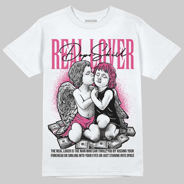 Asics Gel-1130 Pink Glo/ Black DopeSkill T-Shirt Real Lover Graphic Streetwear - White