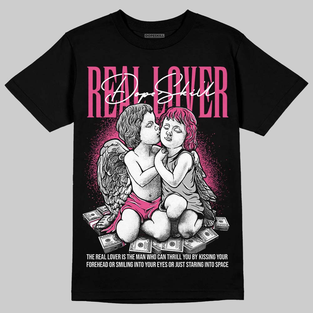 Asics Gel-1130 Pink Glo/ Black DopeSkill T-Shirt Real Lover Graphic Streetwear - Black