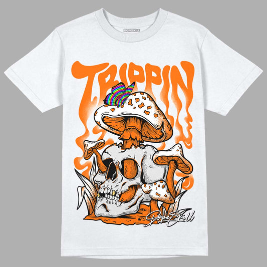 Orange, Black & White Sneakers DopeSkill T-Shirt Trippin Graphic Streetwear - White