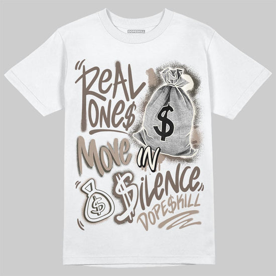 New Balance 204L Mushroom DopeSkill T-Shirt Real Ones Move In Silence Graphic Streetwear - White