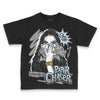 Jordan 4 Retro GS “Blue Chill” DopeSkill Toddler Kids T-shirt NPC Graphic Streetwear - Black