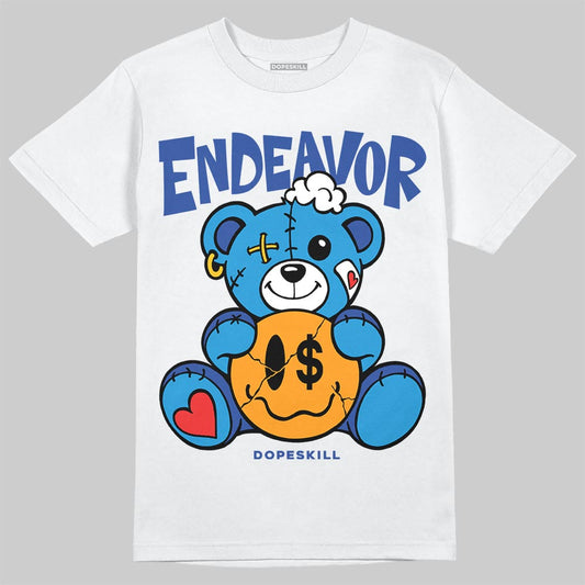 Royal Blue Sneakers DopeSkill T-Shirt Endeavor Graphic Streetwear - White