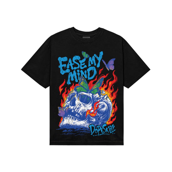 Royal Blue Sneakers DopeSkill T-Shirt Ease My Mind Graphic Streetwear - Black