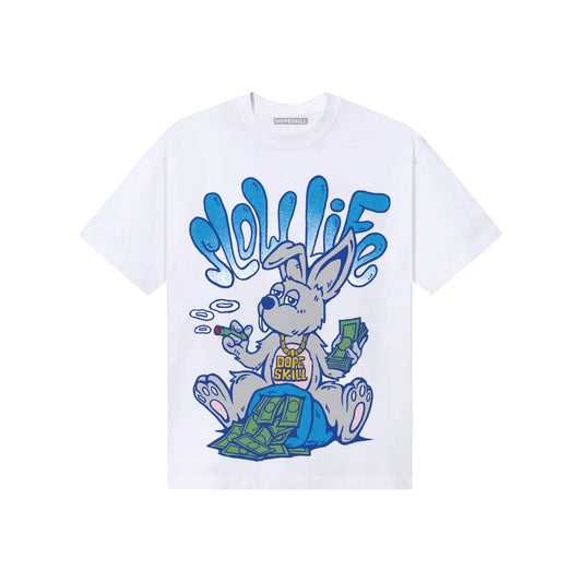 Royal Blue Sneakers DopeSkill T-Shirt Slow Life Graphic Streetwear - White