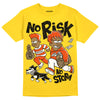 Yellow Sneakers DopeSkill Gold T-Shirt No Risk No Story Graphic Streetwear
