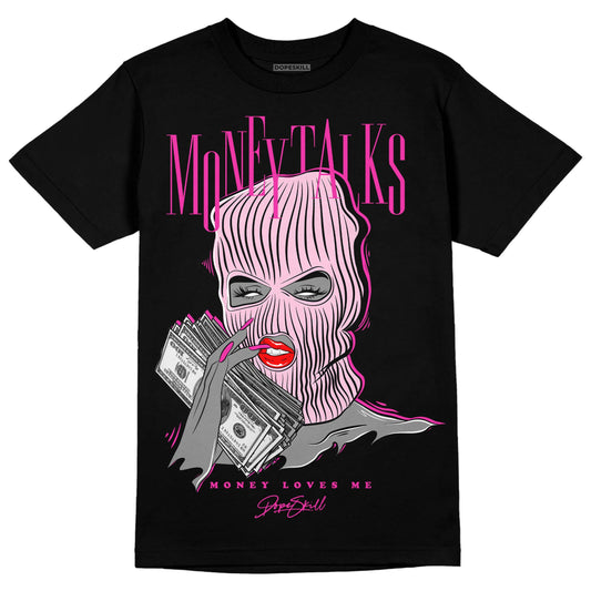 Pink Sneakers DopeSkill T-Shirt Money Talks Graphic Streetwear - Black