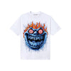 Royal Blue Sneakers DopeSkill T-Shirt Hellfire Graphic Streetwear - White